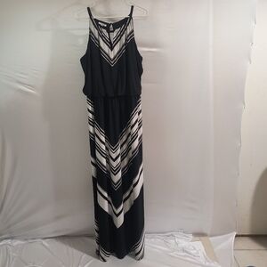 Maurices Women's XXL Black & White Striped Sleeveless Maxi Dress